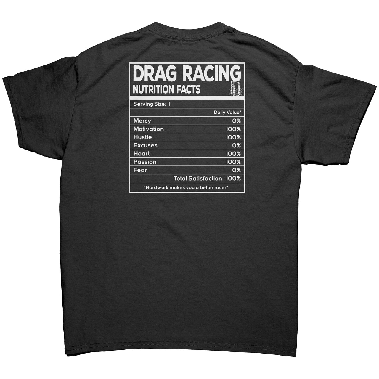 Drag Racing Nutrition Facts T-Shirts/Hoodies/Tanks