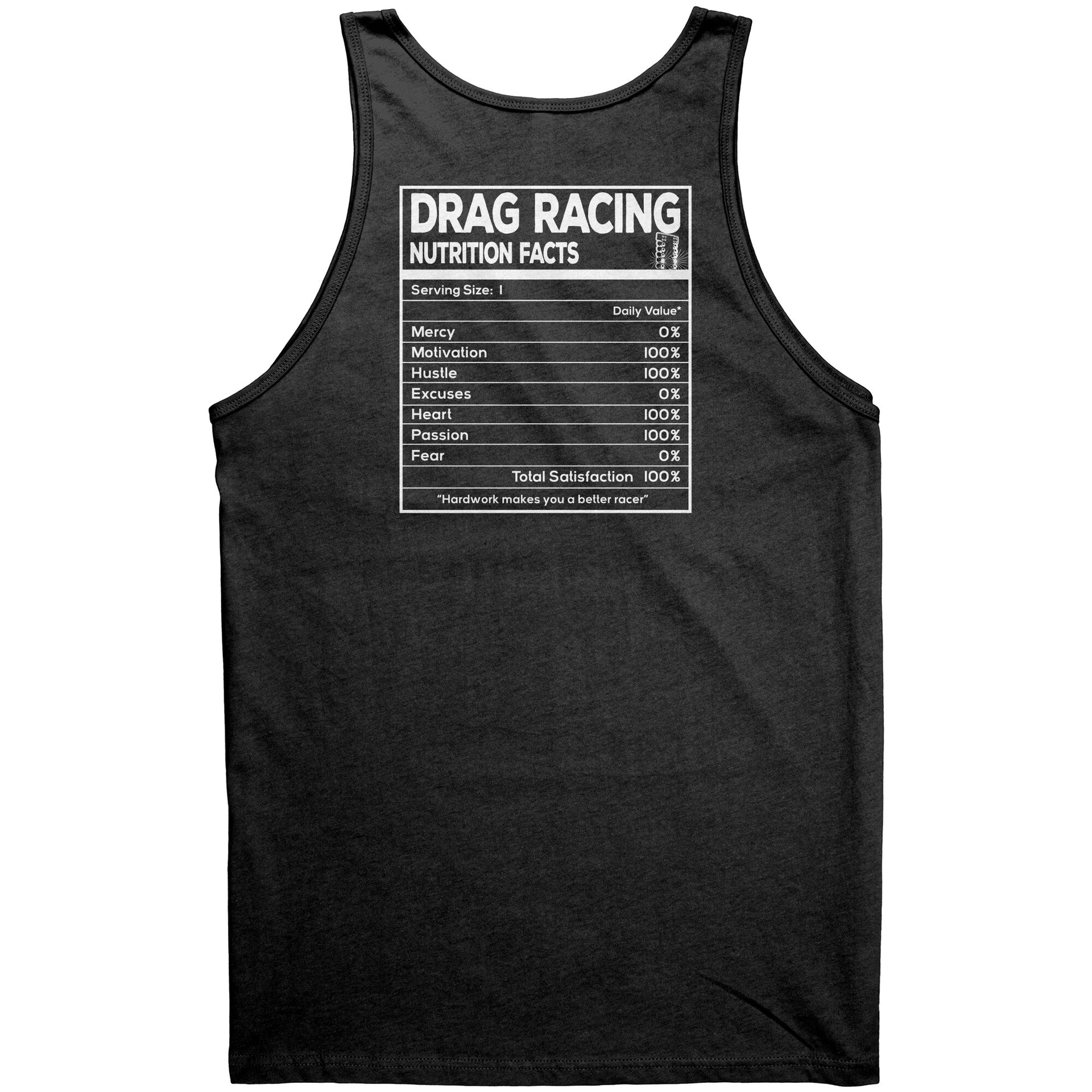Drag Racing Nutrition Facts T-Shirts/Hoodies/Tanks
