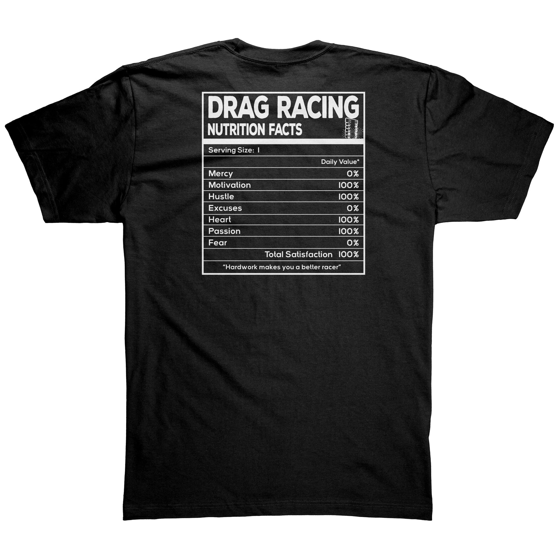 Drag Racing Nutrition Facts T-Shirts/Hoodies/Tanks