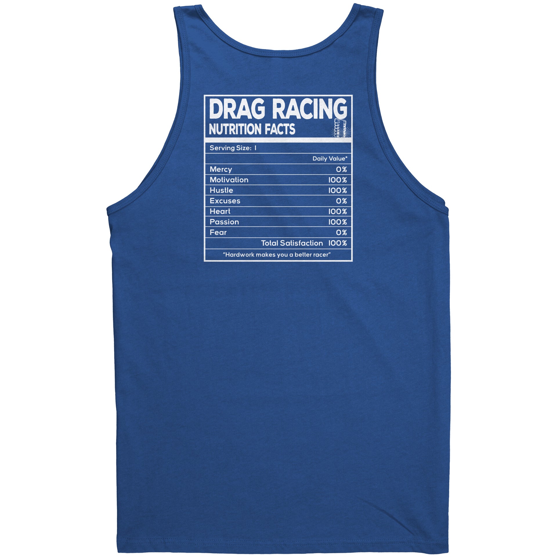 Drag Racing Nutrition Facts T-Shirts/Hoodies/Tanks