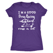 drag racing women's t-shirts