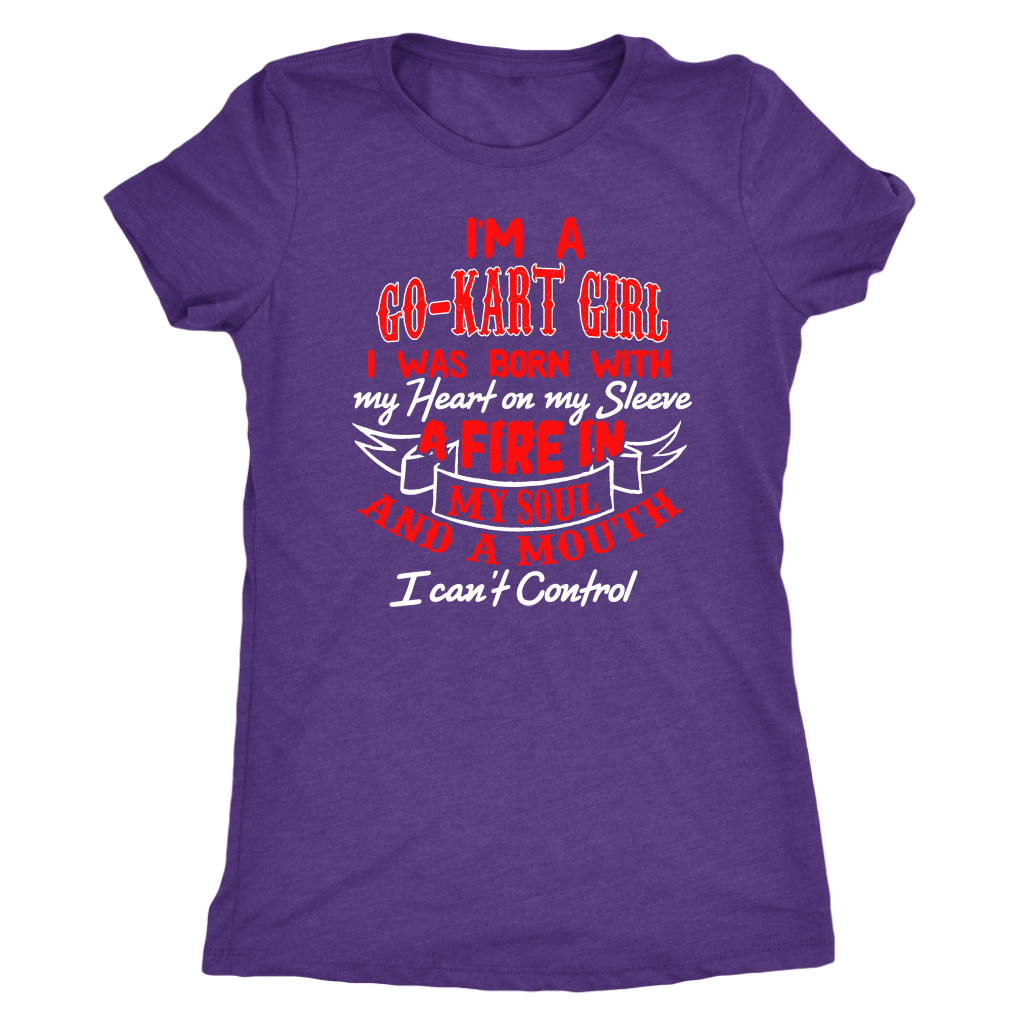 go kart racing girl t-shirts