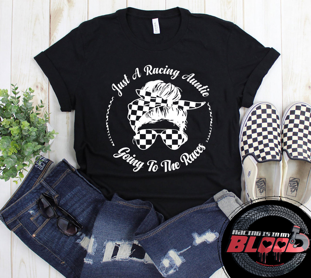 racing auntie t shirts