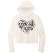 dirt track racing crop hoodie