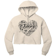 dirt track racing crop hoodie
