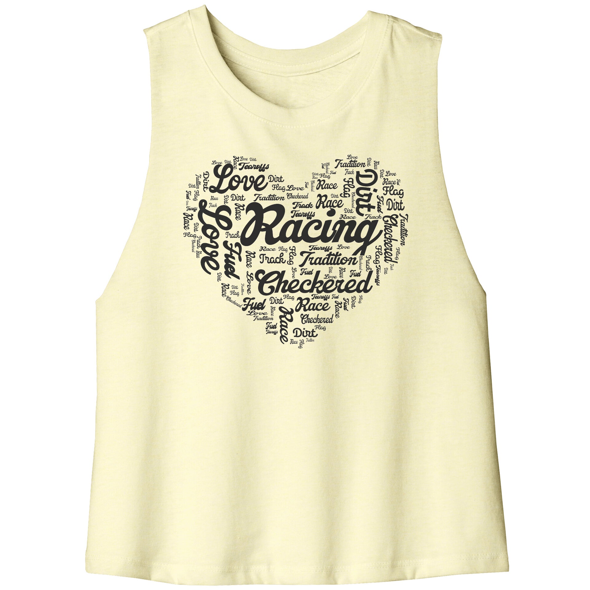 dirt track racing flowy crop t-shirt