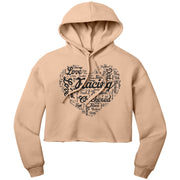 dirt track racing crop hoodie