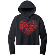 dirt track racing crop top hoodie