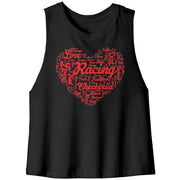 dirt track racing crop racerback tank top