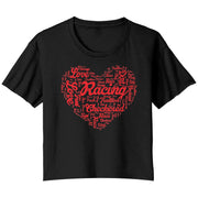 dirt track racing flowy crop t-shirt