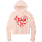 dirt track racing crop top hoodie