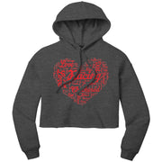 dirt track racing crop top hoodie