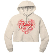 dirt track racing crop top hoodie