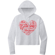 dirt track racing crop top hoodie