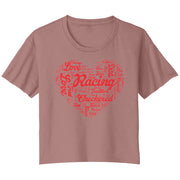 dirt track racing flowy crop t-shirt