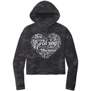 dirt track racing crop hoodie