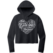 dirt track racing crop hoodie