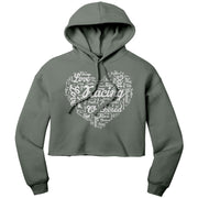 dirt track racing crop hoodie