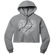 dirt track racing crop hoodie