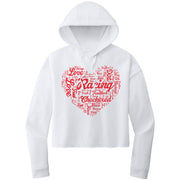 dirt track racing crop top hoodie