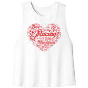 dirt track racing crop racerback tank top
