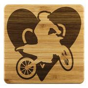Motocross Bamboo Coaster