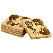 Motocross Bamboo Coaster