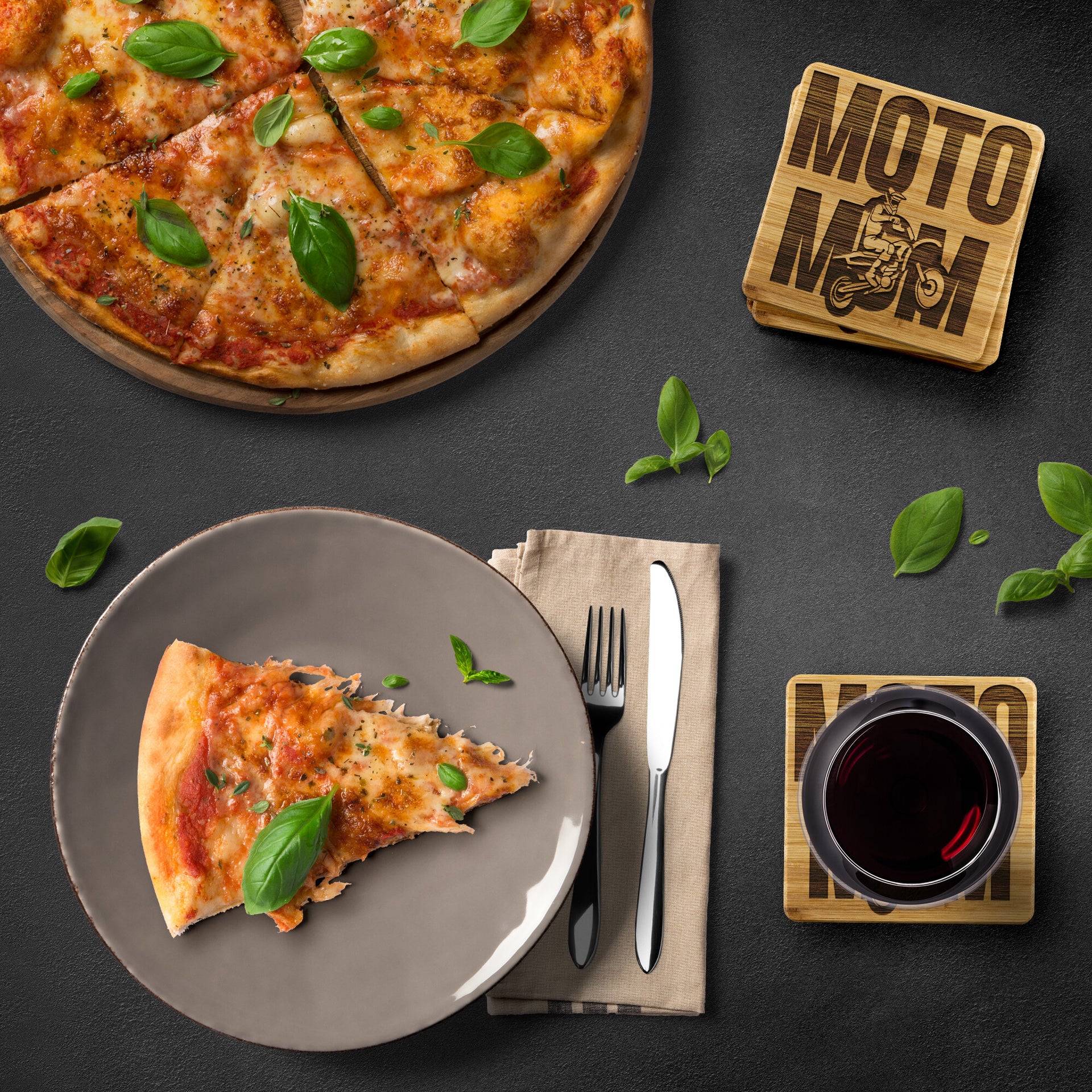 Motocross Mom Bamboo Coaster
