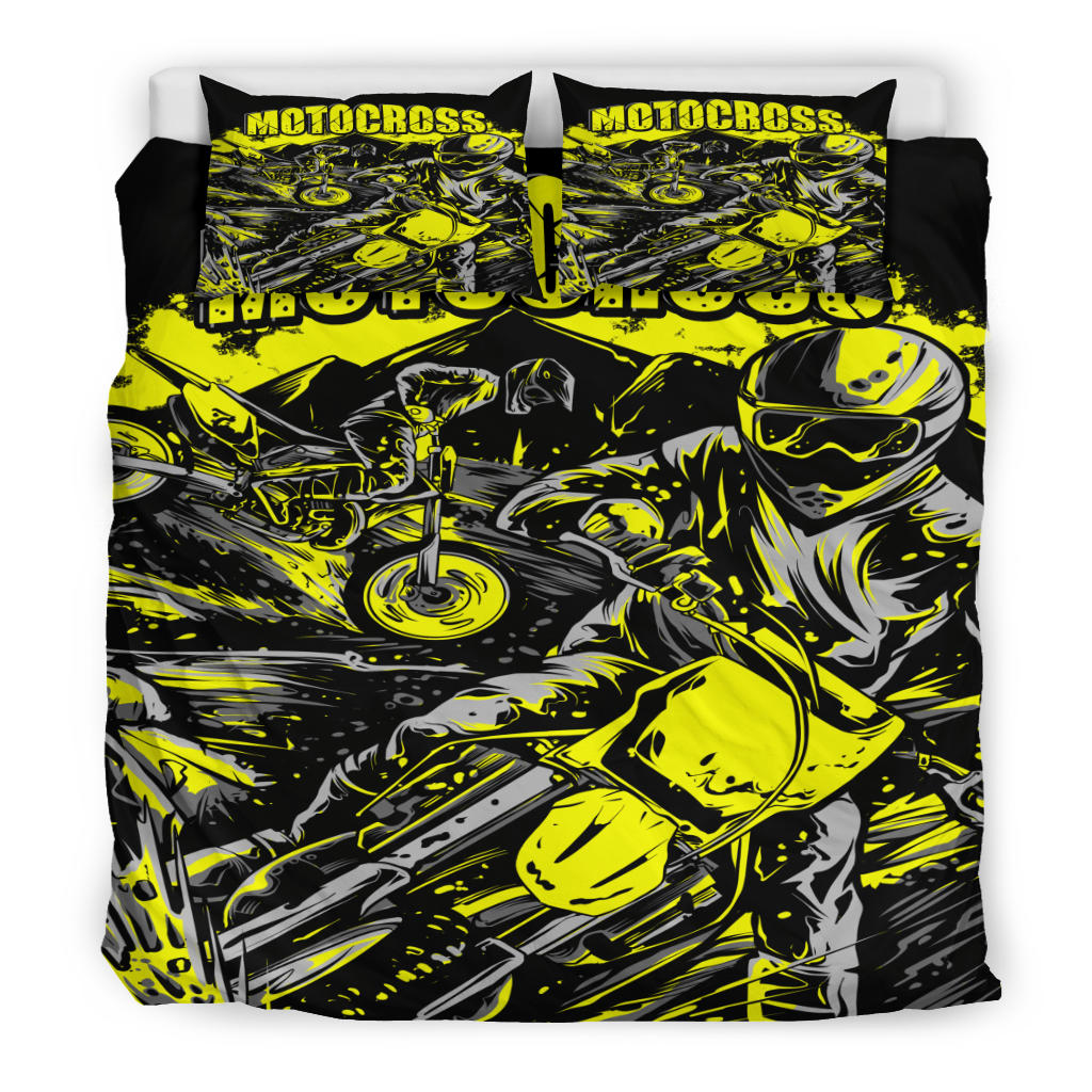 Motocross_Bedding_Set_Bold_Yellow_MX_Design_Dirt_Bike_Bedroom_Decor_RIIMB