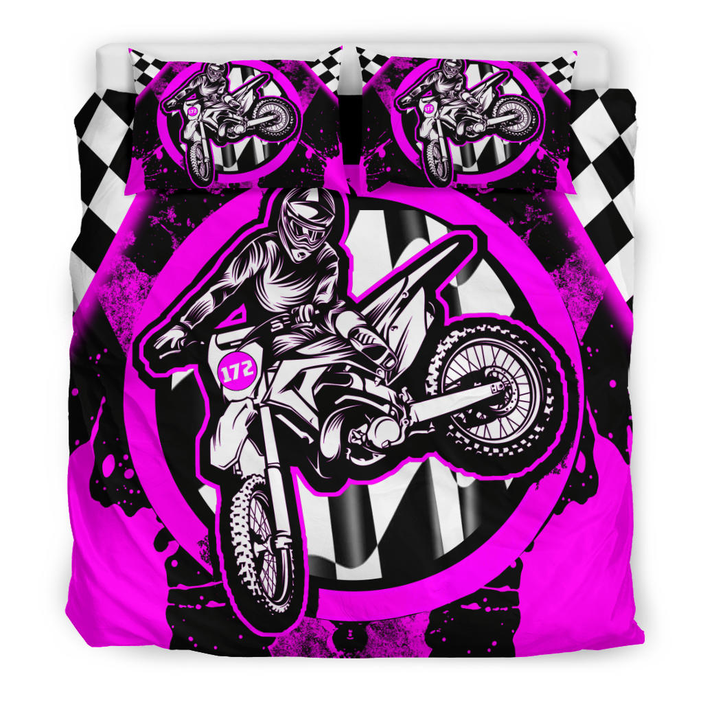 Motocross_Bedding_Set_Pink_Custom_Number_RIIMB