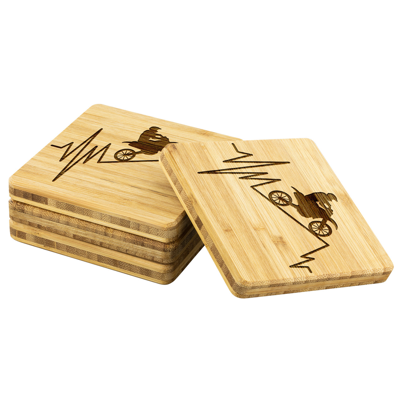 Motocross USA Bamboo Coaster