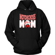 Motocross Mom apparel collection featuring premium women's t-shirts, lightweight racerback tanks, soft v-necks, and cozy fleece hoodies designed for dirt bike racing families.