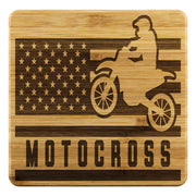 Motocross USA Bamboo Coaster