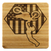 Motocross USA Bamboo Coaster