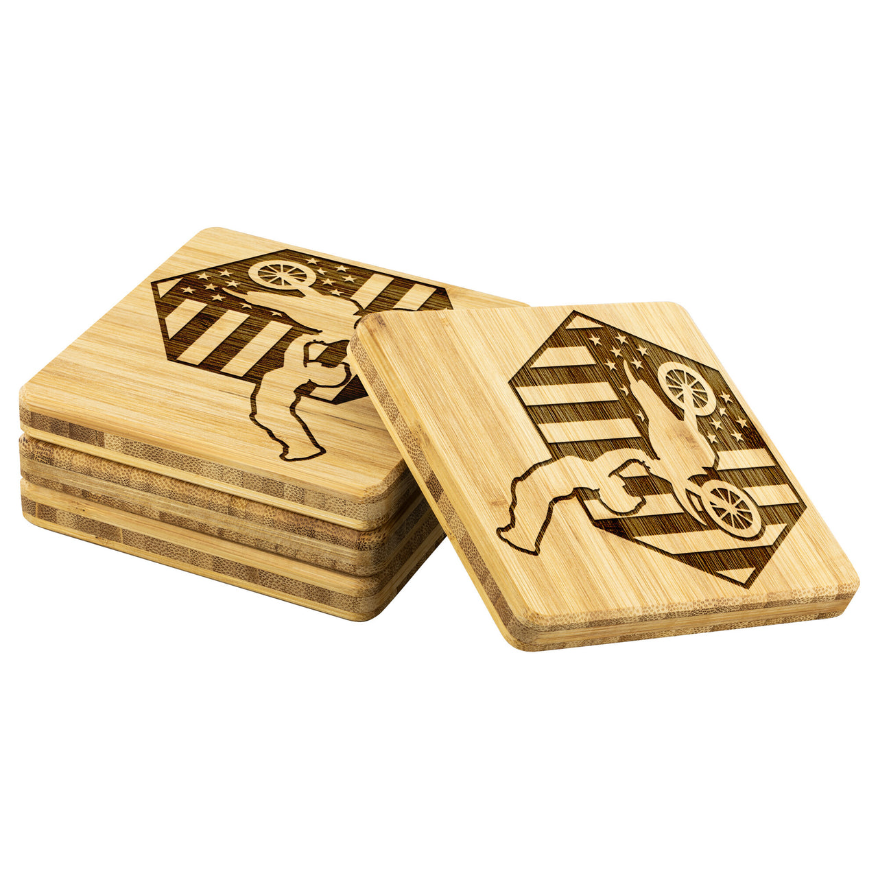 Motocross USA Bamboo Coaster