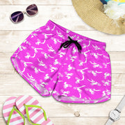 Motocross Women's Shorts in a custom-made racing style featuring moisture-wicking fabric, antibacterial technology, and an adjustable drawstring waistband for female dirt bike riders.
