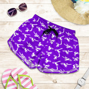 Motocross Women's Shorts in a custom-made racing style featuring moisture-wicking fabric, antibacterial technology, and an adjustable drawstring waistband for female dirt bike riders.