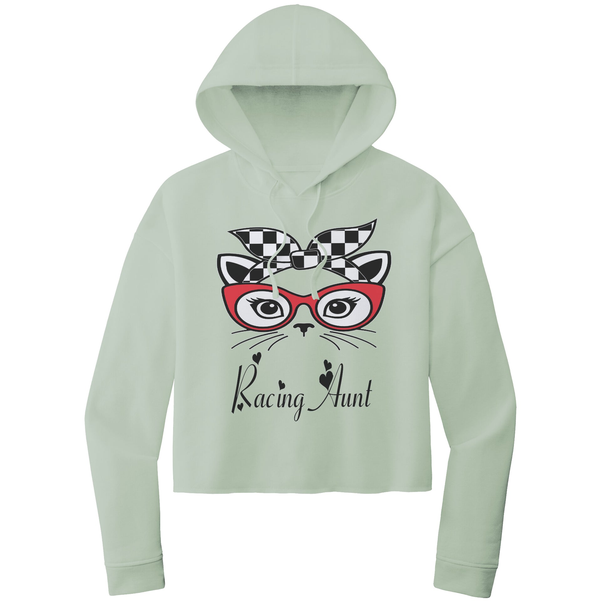 Racing Aunt Crop top hoodie