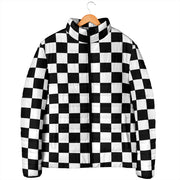 Racing checkered flag padded jackets