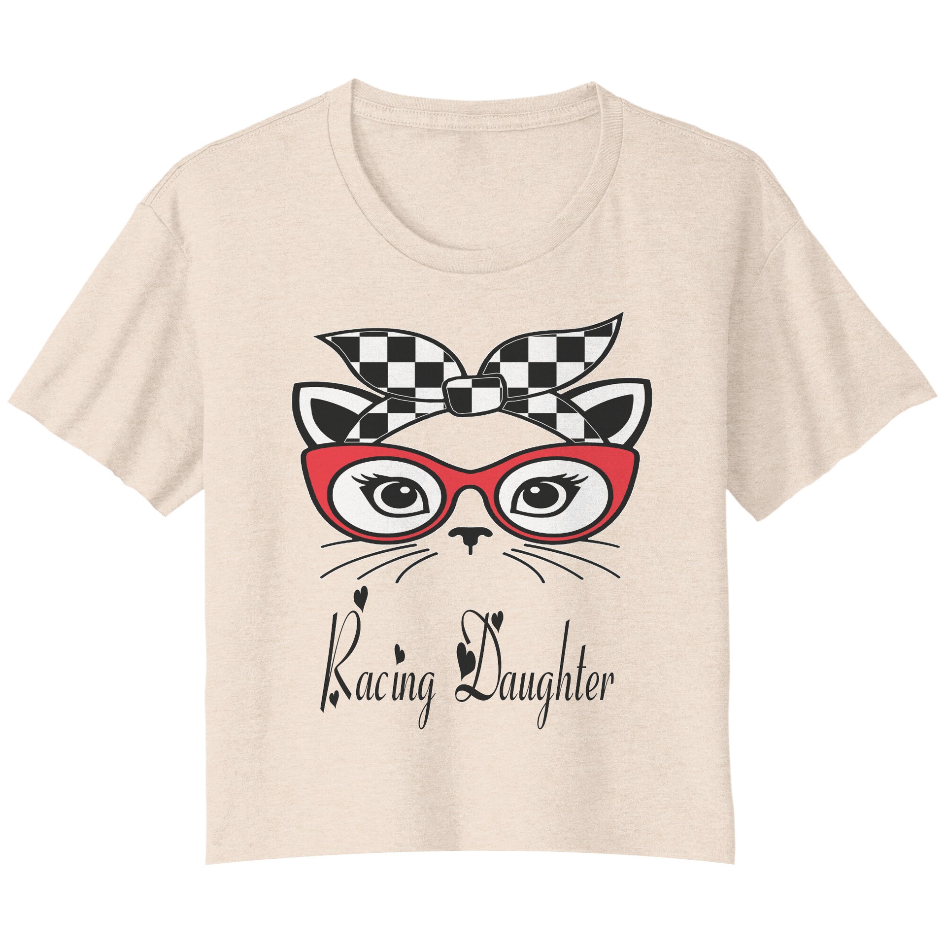 Racing daughter Crop t-shirts