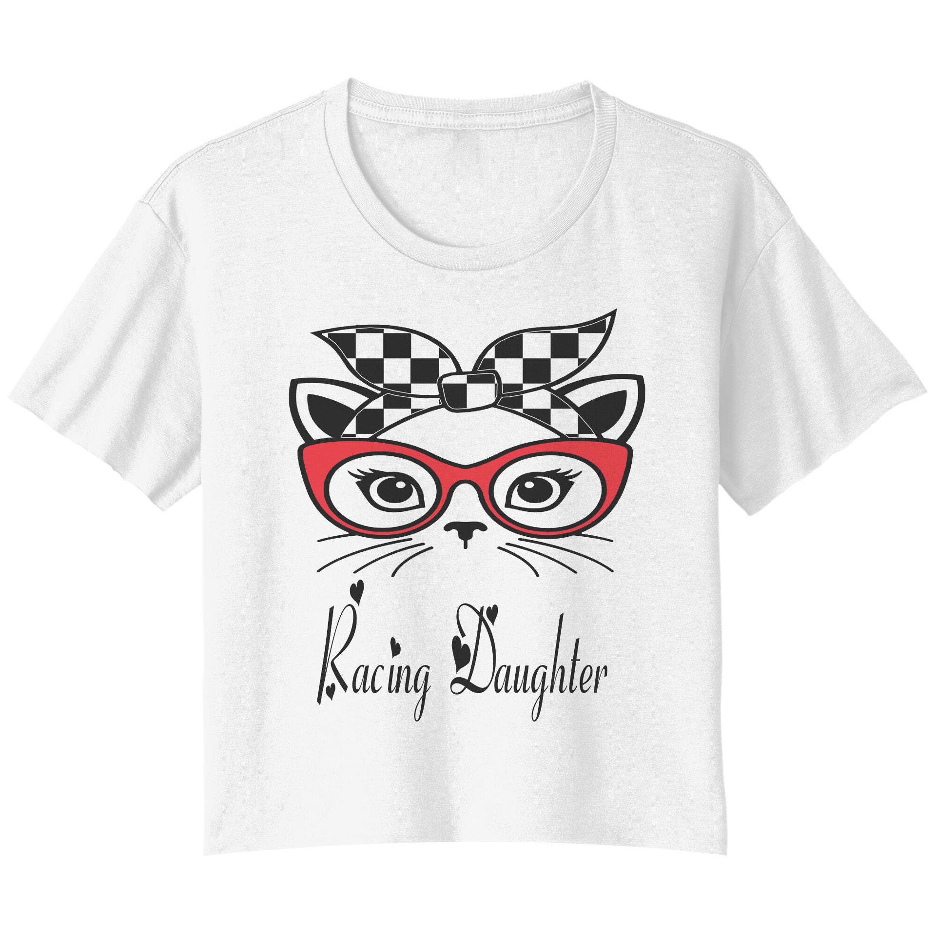 Racing daughter Crop t-shirts