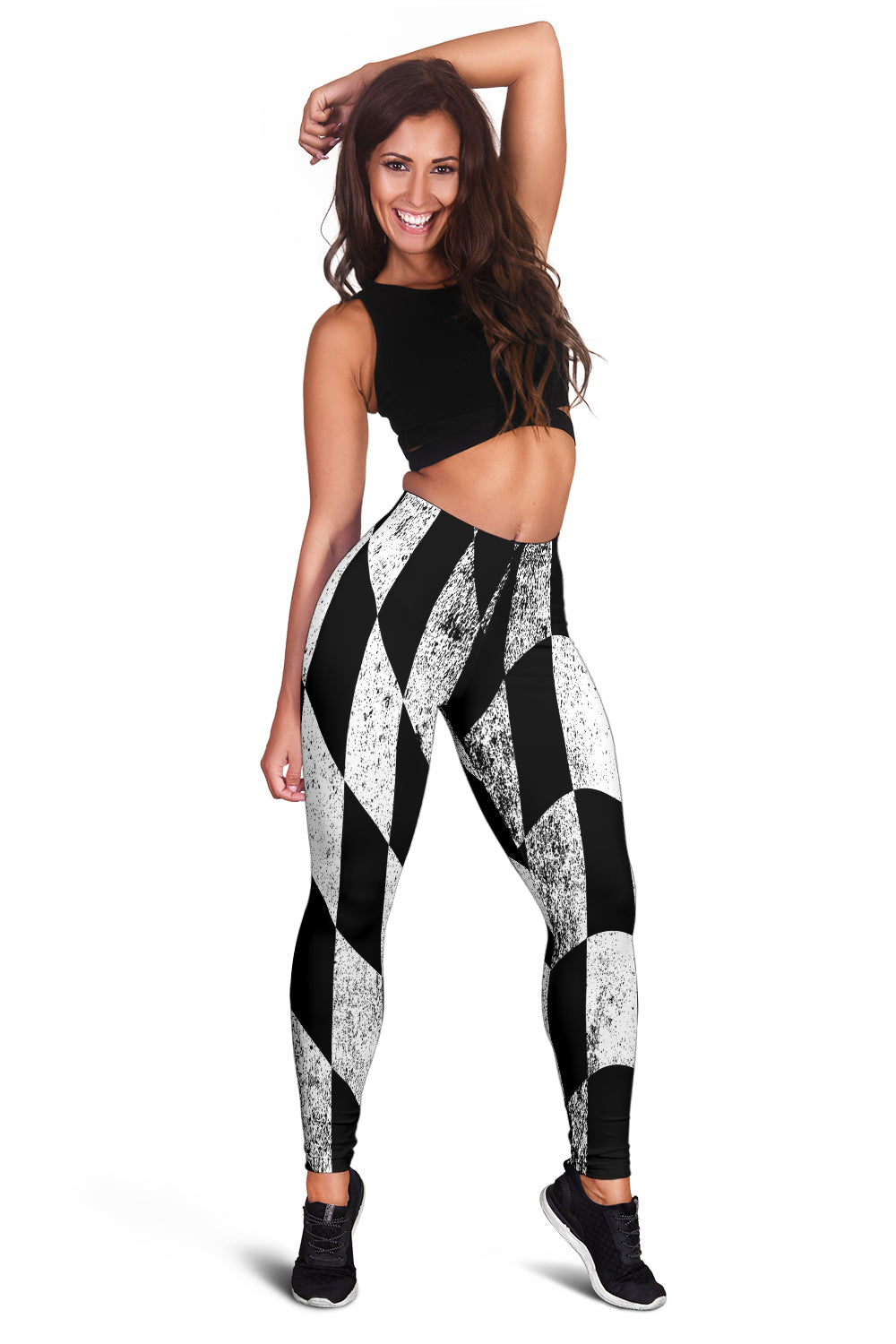 Racing Dirty Checkered Flag Leggings