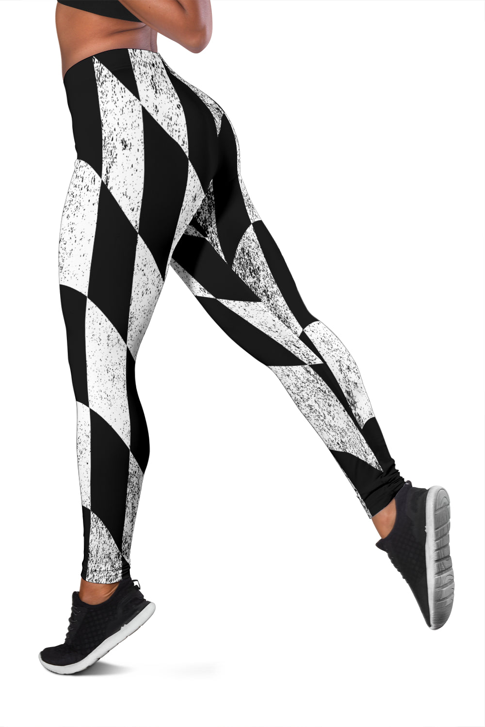 Racing Dirty Checkered Flag Leggings