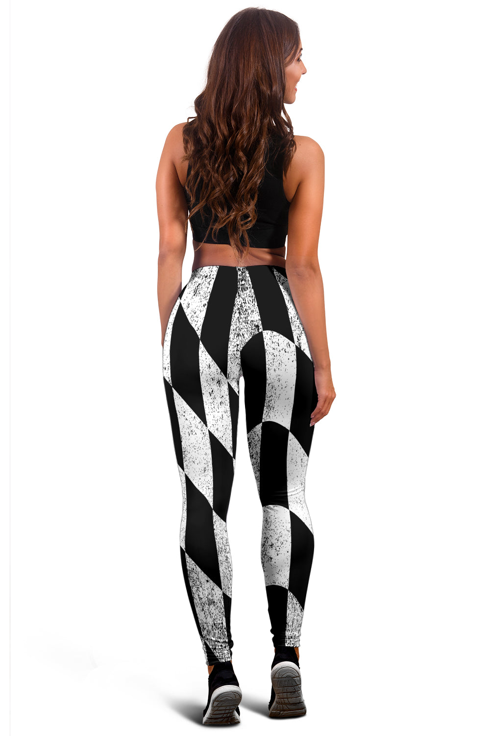 Racing Dirty Checkered Flag Leggings