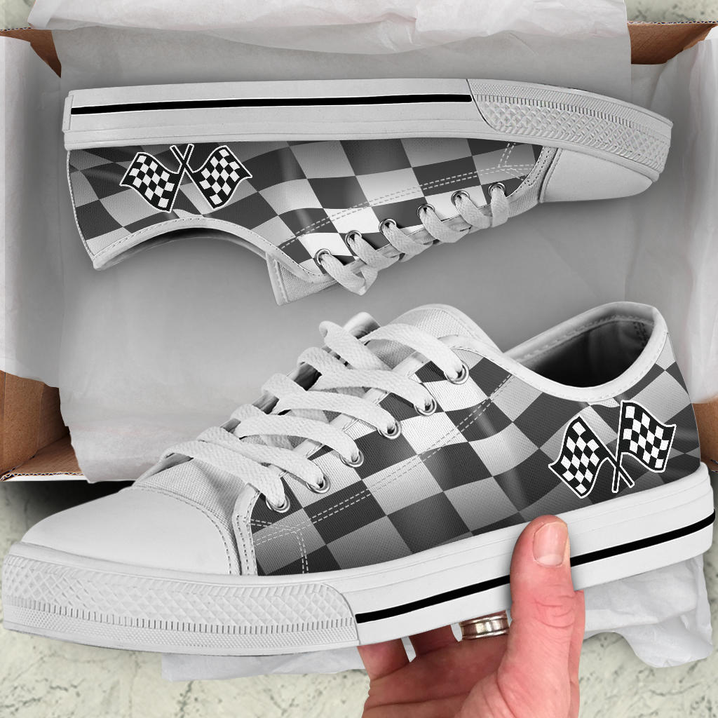 Racing Flag Low Top Shoes