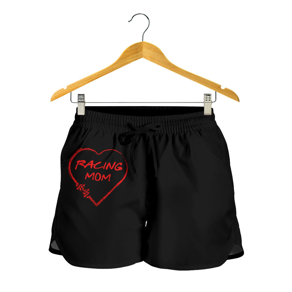 Racing Mom Heart Women's Shorts – Comfortable Track Apparel | Racing Is In My Blood