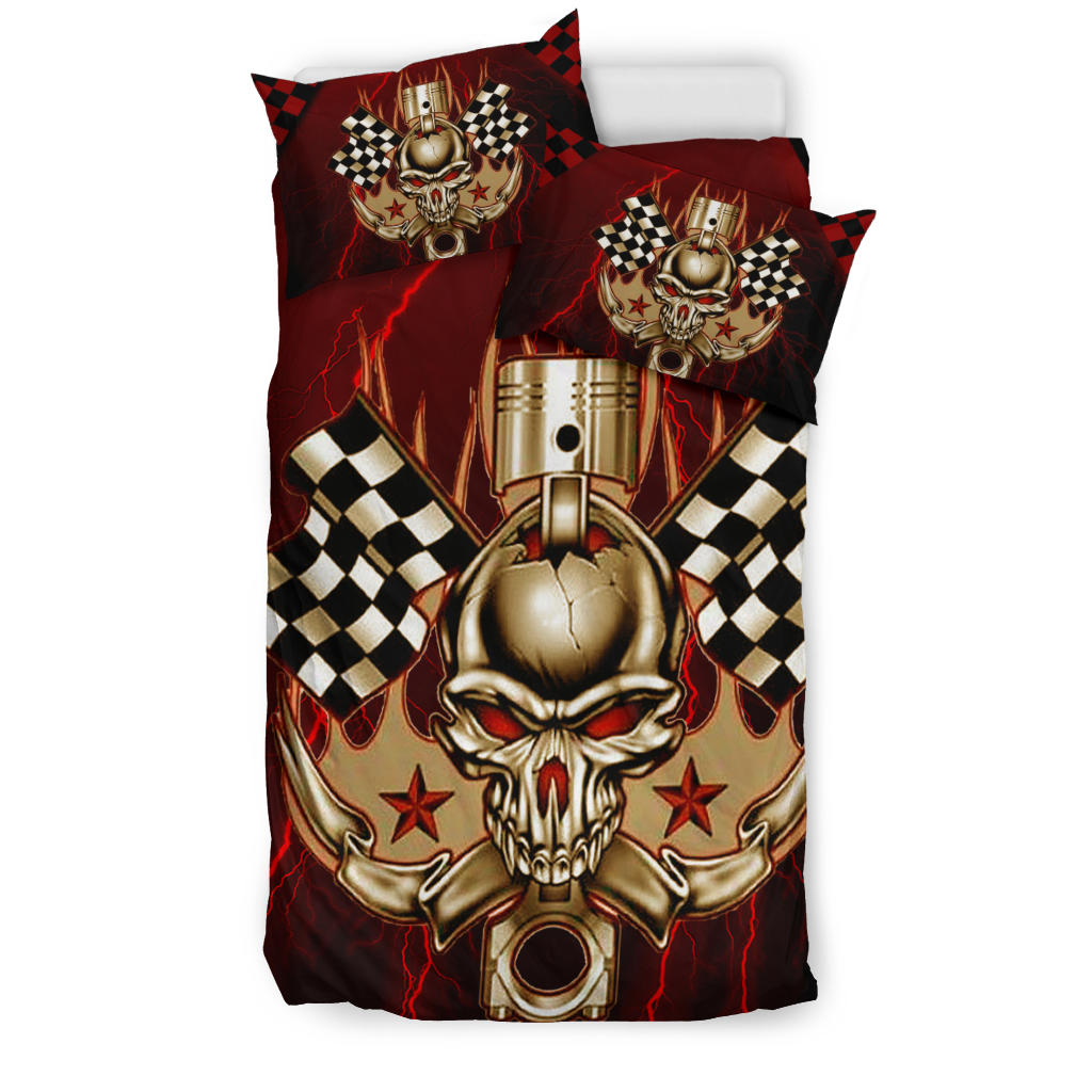 Racing Thunder Skull Bedding Set