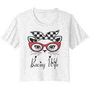 Racing wife Crop t-shirts