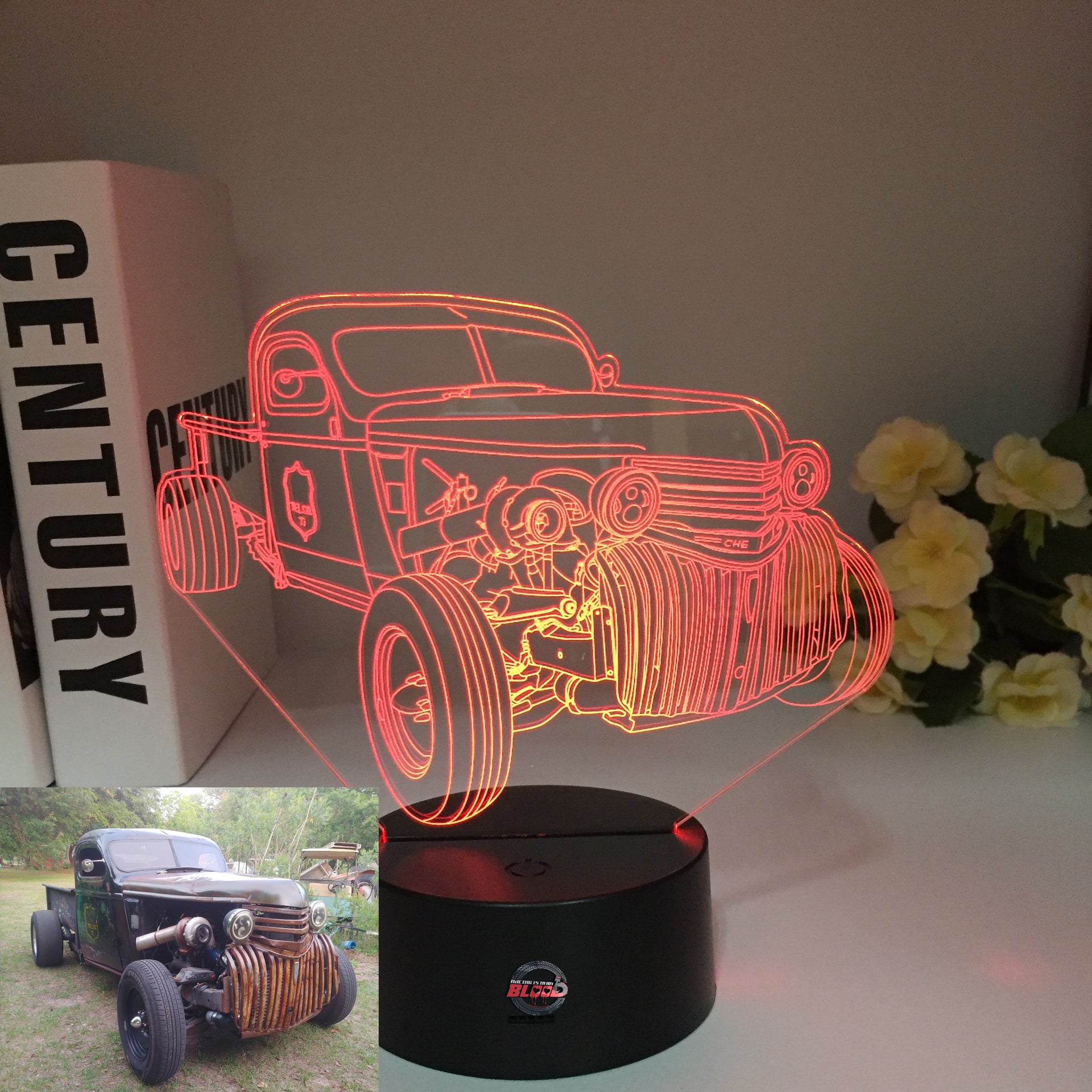 Rat Rod Truck Chevy 3D Led Lamp