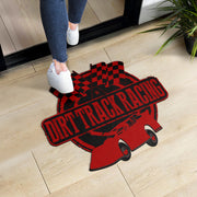 Custom shaped late model door mat